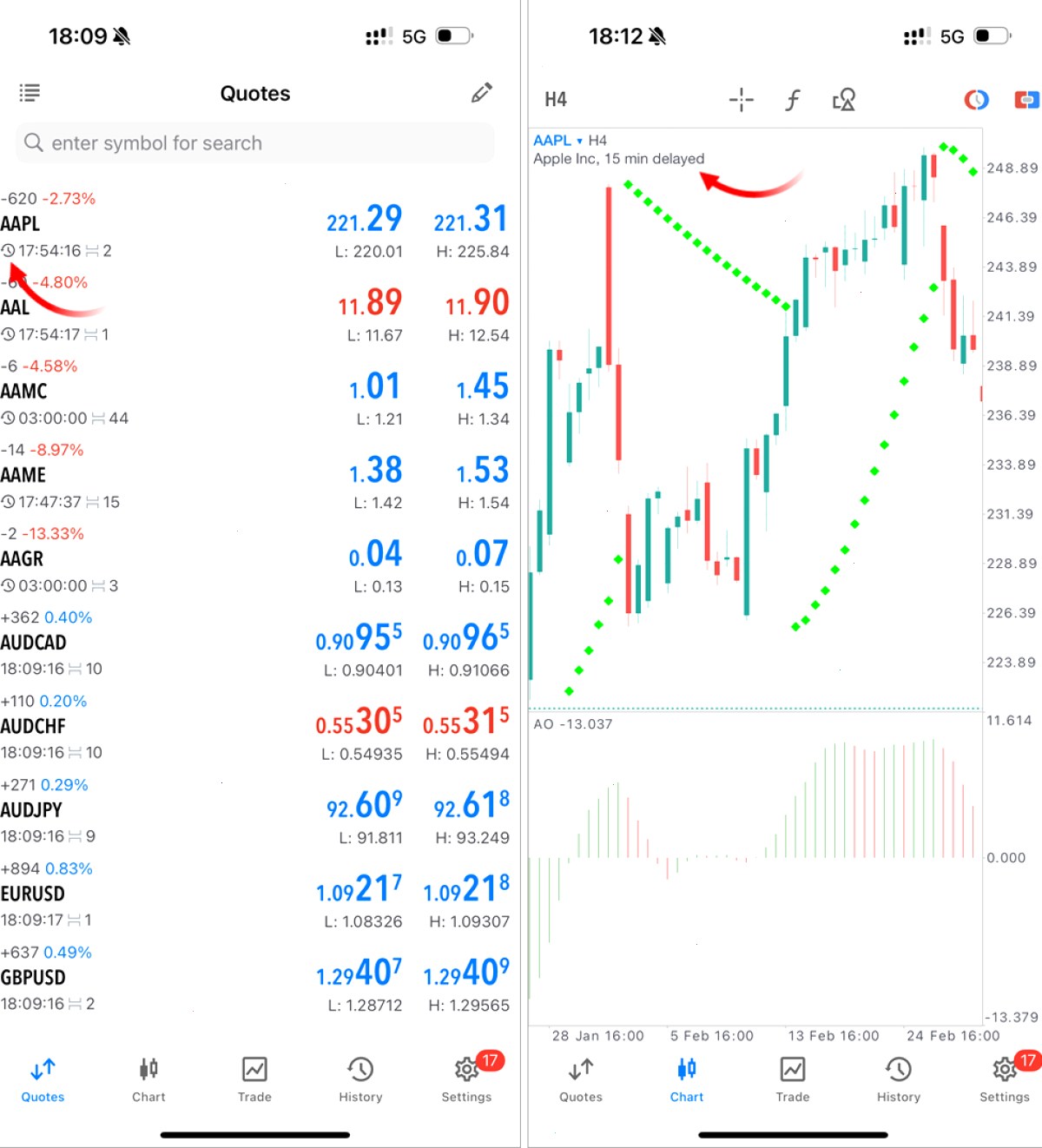 改进了报价延迟的显示